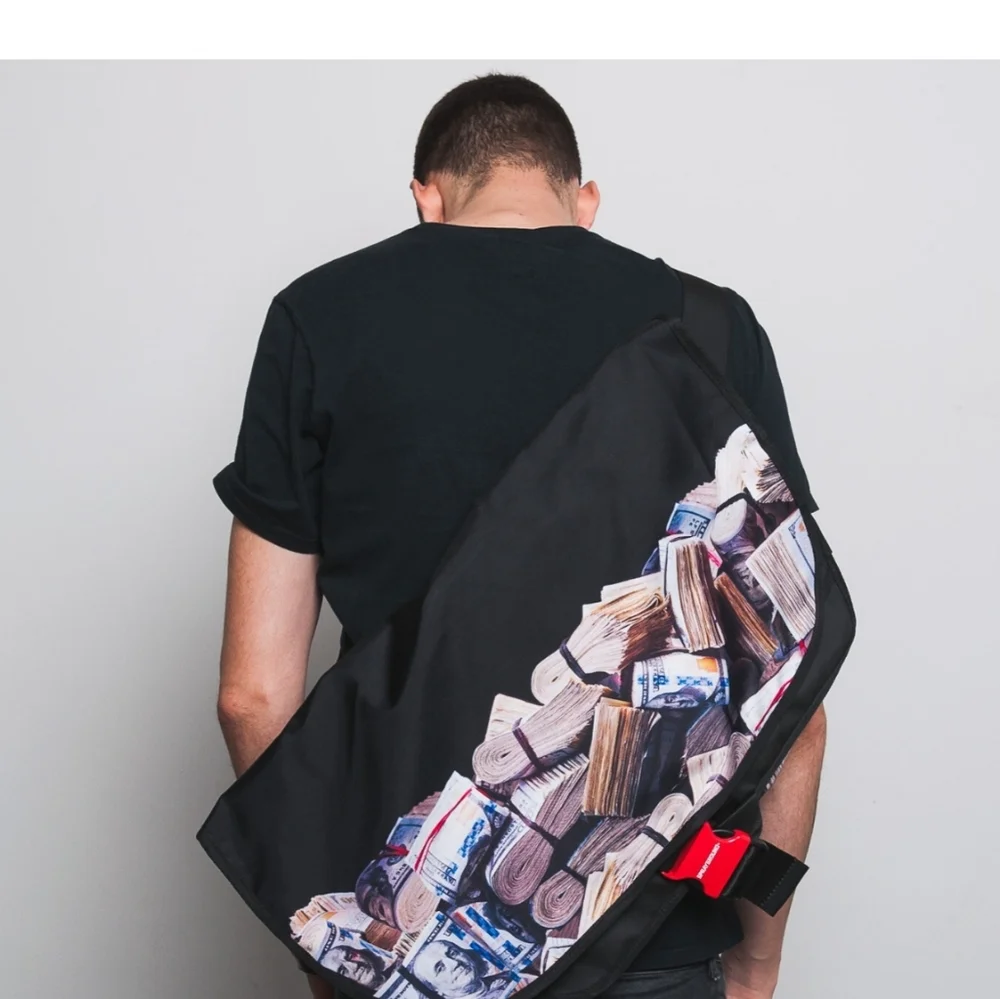 EUC Sprayground Rolled Money Messenger Sling
